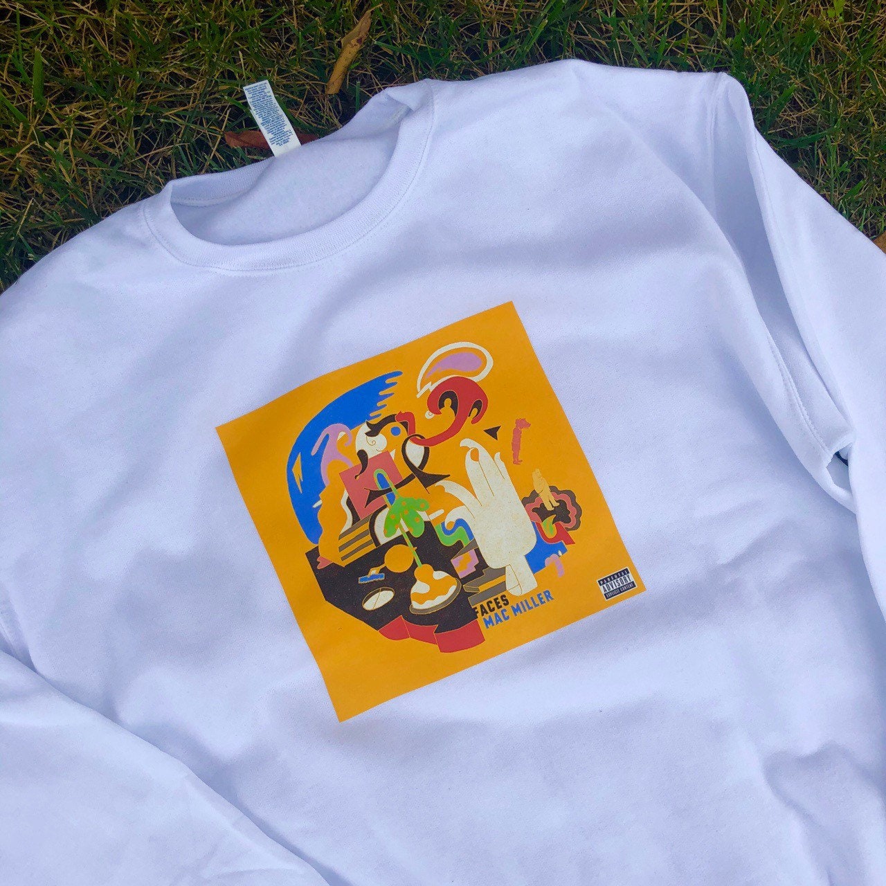 mac miller faces sweatshirt