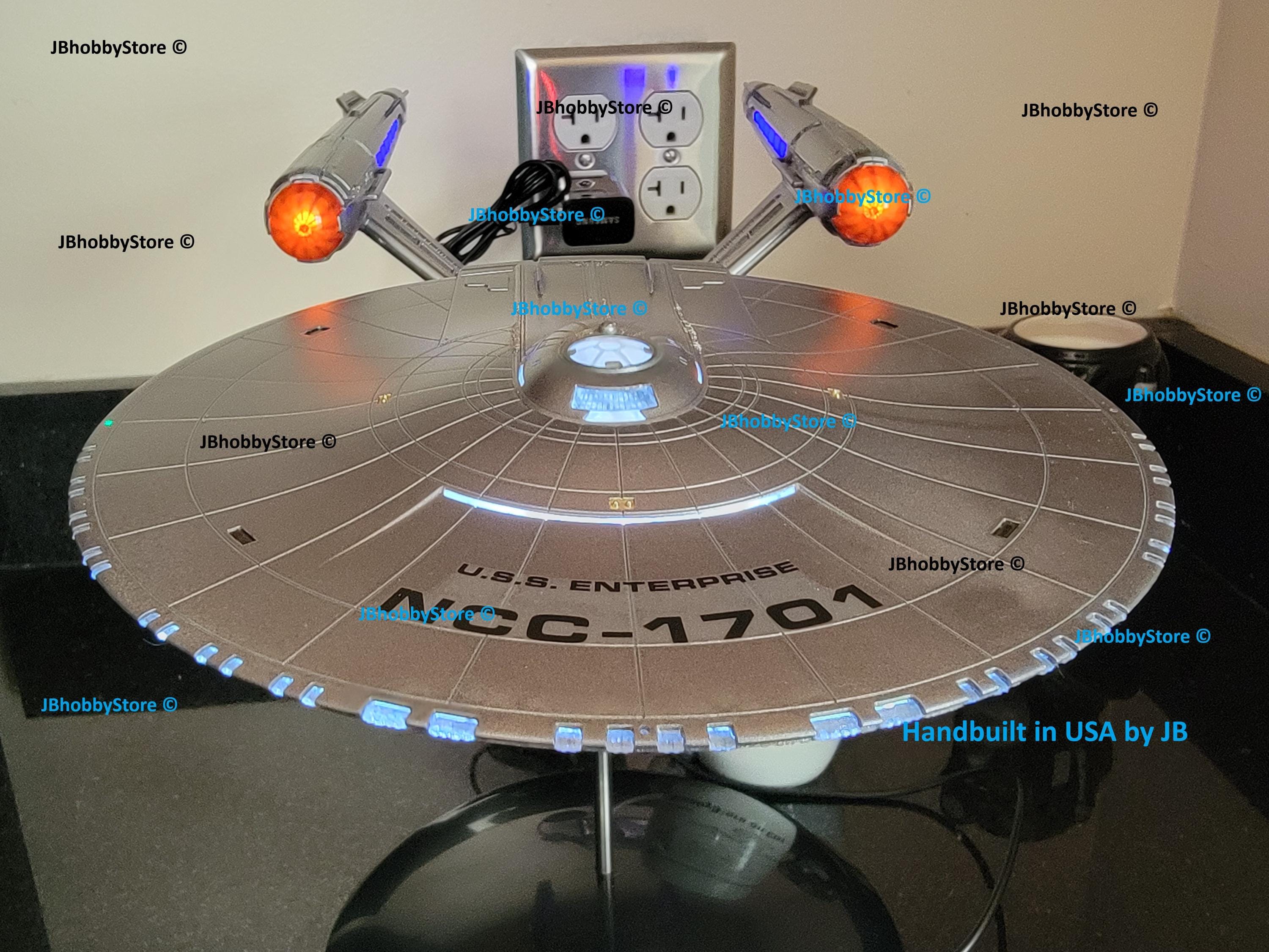 Authentic Star Trek  U.S.S. Enterprise Strange New World  1:1000 Scale Set Prop Replica Model with lights built Ready to display