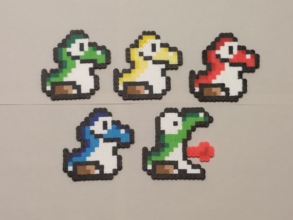 Perler Bead Baby Yoshi Super Mario World Super Nintendo Etsy