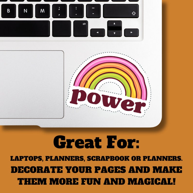 11 Piece Printable Cartoon Sticker Sheet, Laptop, Planner and Journal ...