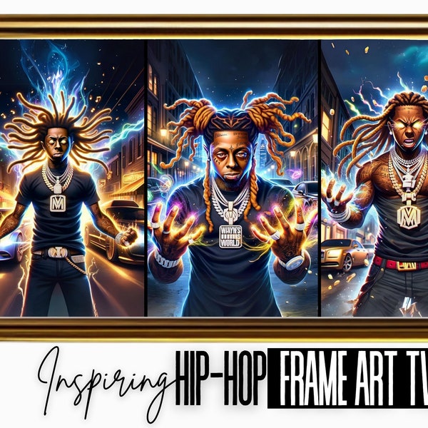 Samsung Frame TV Art | Hip Hop Legend Wayne Inspired | Weezy Landscape Digital Artwork The Frame TV 90s Hip Hop Inspired Screensaver