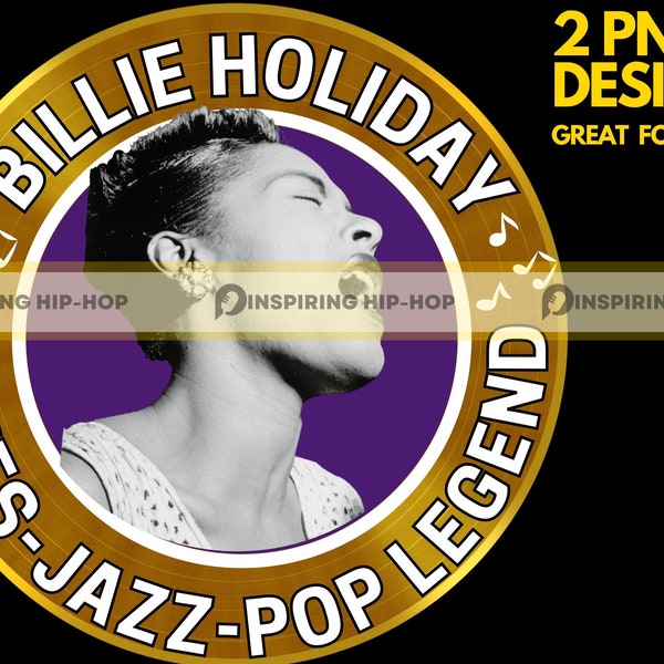 Billie Holiday Retro Classic Design | Soul Singer PNG Clipart Vector, singer, urban design shirt