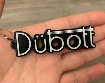 Personalized Name Keychains - Two Color - 3D printed Keychains - Custom Name Keychain - Lanyard - Name tag - Luggage Tag