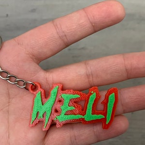 Porte-clés prénom personnalisés Halloween - Bicolore - Porte-clés imprimés en 3D - Porte-clés prénom personnalisé - lanière - étiquette de nom - étiquette de bagage
