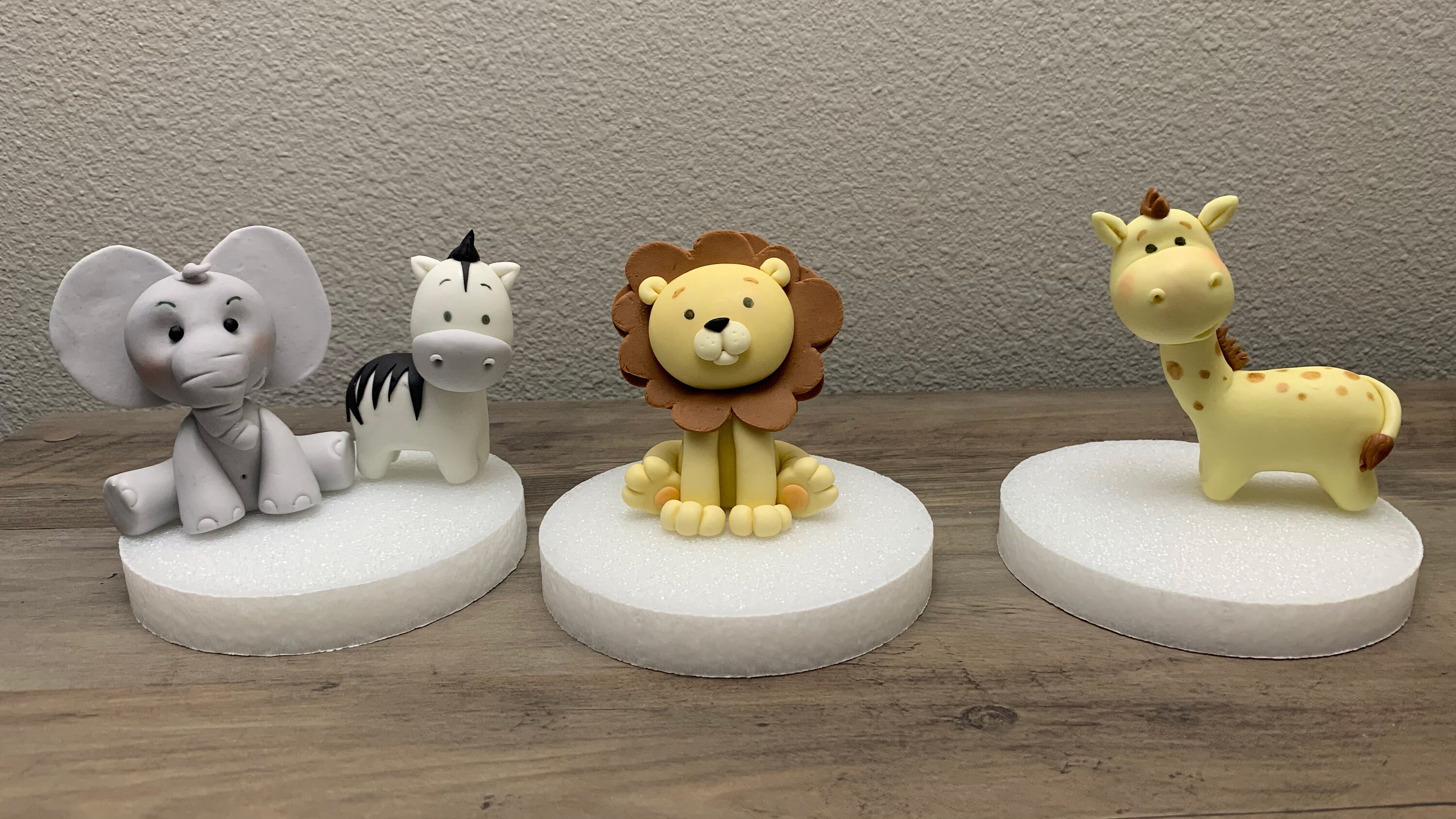 Safari Cake Topper Baby Animals Centerpiece Animals Cake Etsy