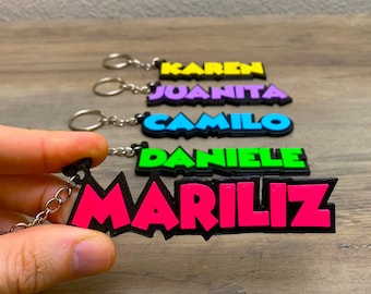 Custom Disney style name keychain, Disney Letters, Personalized custom name keyChain, School Bag tag, Party Favors, Name tag, Mickey Mouse