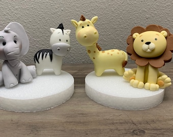 Safari Cake Topper, Baby Animals Centerpiece, Animals Cake Decor, Cake Topper, Zoo Animals, Safari birthday, Jungle Birthday, Baby Animals
