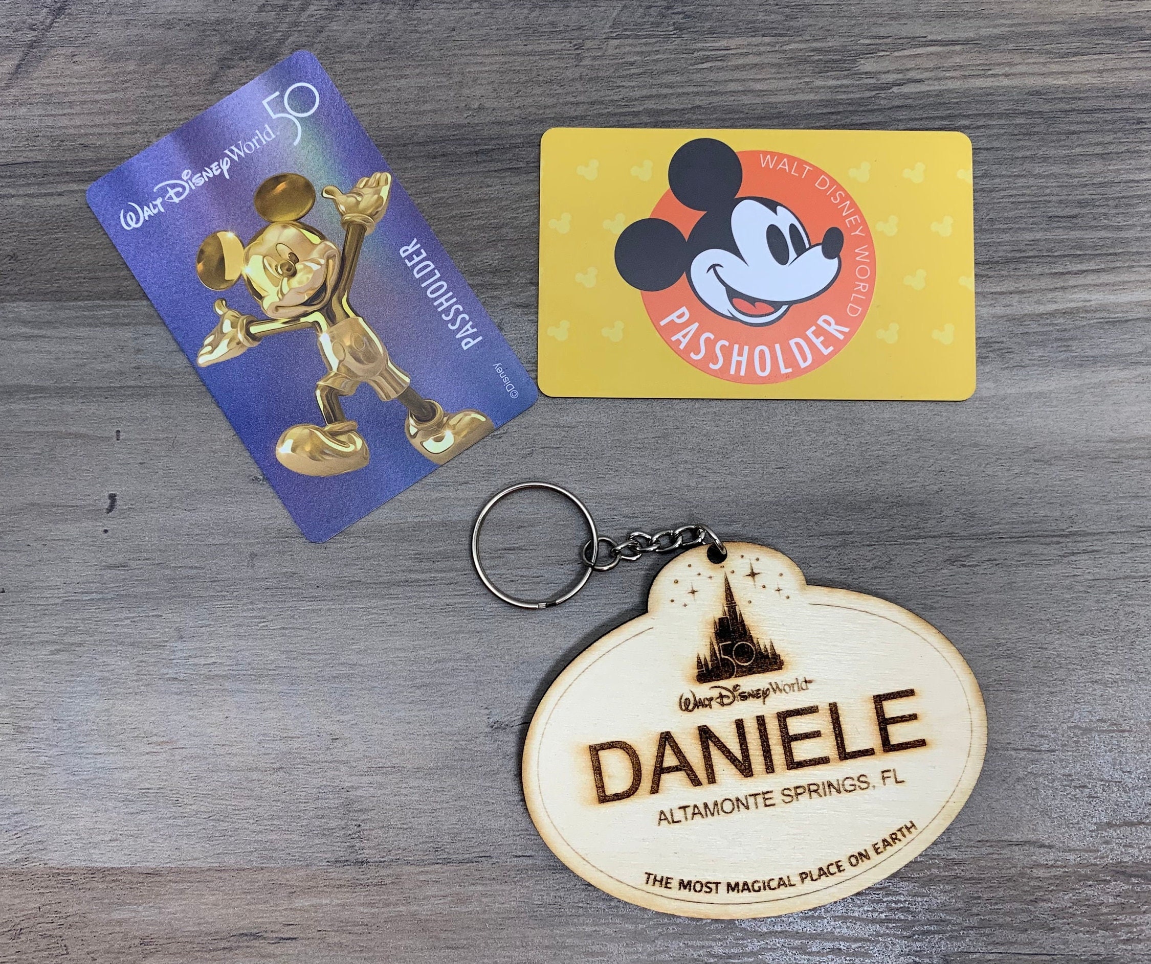 Personalized Disney Keychain, Disneyworld Keychain, Disneyland
