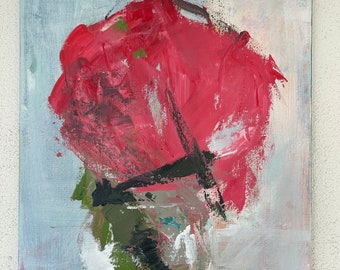 Red Rose in Jam Jar by Kelly Sifferman