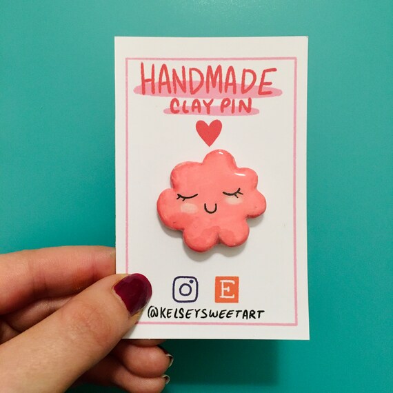 Clay Cloud Pin