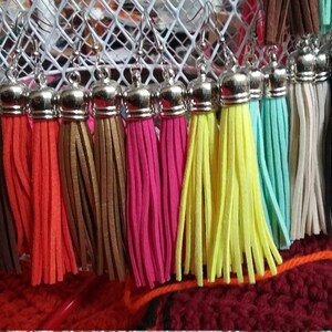 3 inch leather tassels non-nickel free wires