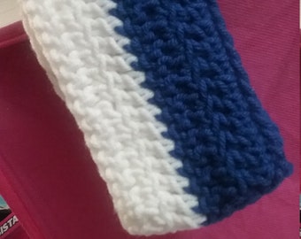 Blue and White scarf