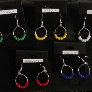 Orecchini di perline con fili nickel free