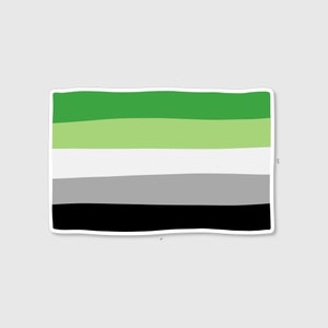 Sticker | Aromantic Pride Flag | 4&quot; Vinyl Sticker