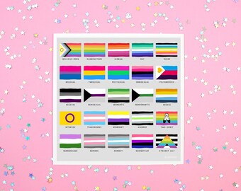Print | Pride Flags Poster | 8"x8" or 10"x10"