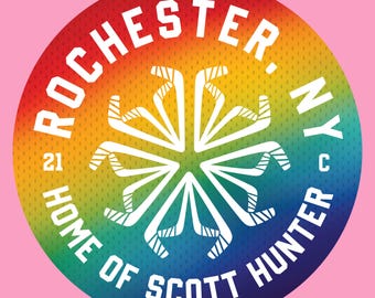 Sticker | Rochester, NY - Home of Scott Hunter | 3" Vinyl Sticker