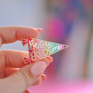 Pin | Be Gay, Do Crime | 2” Enamel Pin