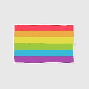 Sticker | Rainbow Pride Flag | 4&quot; Vinyl Sticker