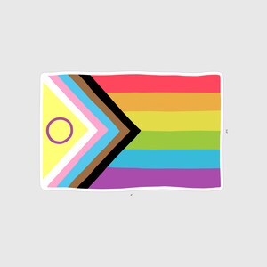 Sticker | Intersex Pride Progress Flag | 4&quot; Vinyl Sticker