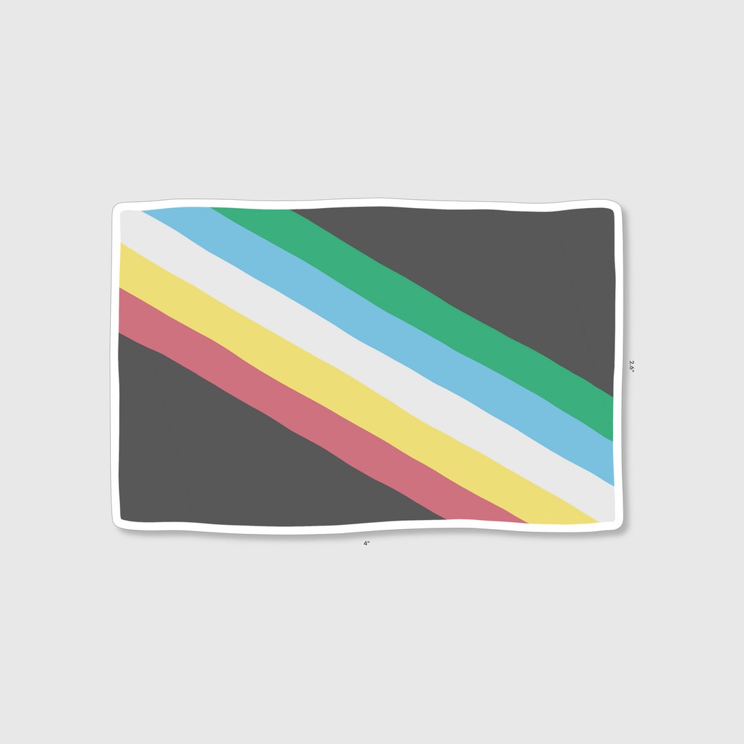 Sticker | Disability Pride Flag | 4" Vinyl Sticker - Etsy