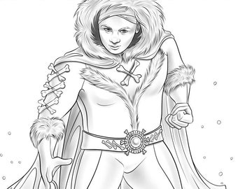 Northern Hero - Printable Digital Coloring Page