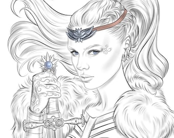 Viking Coloring Page Etsy
