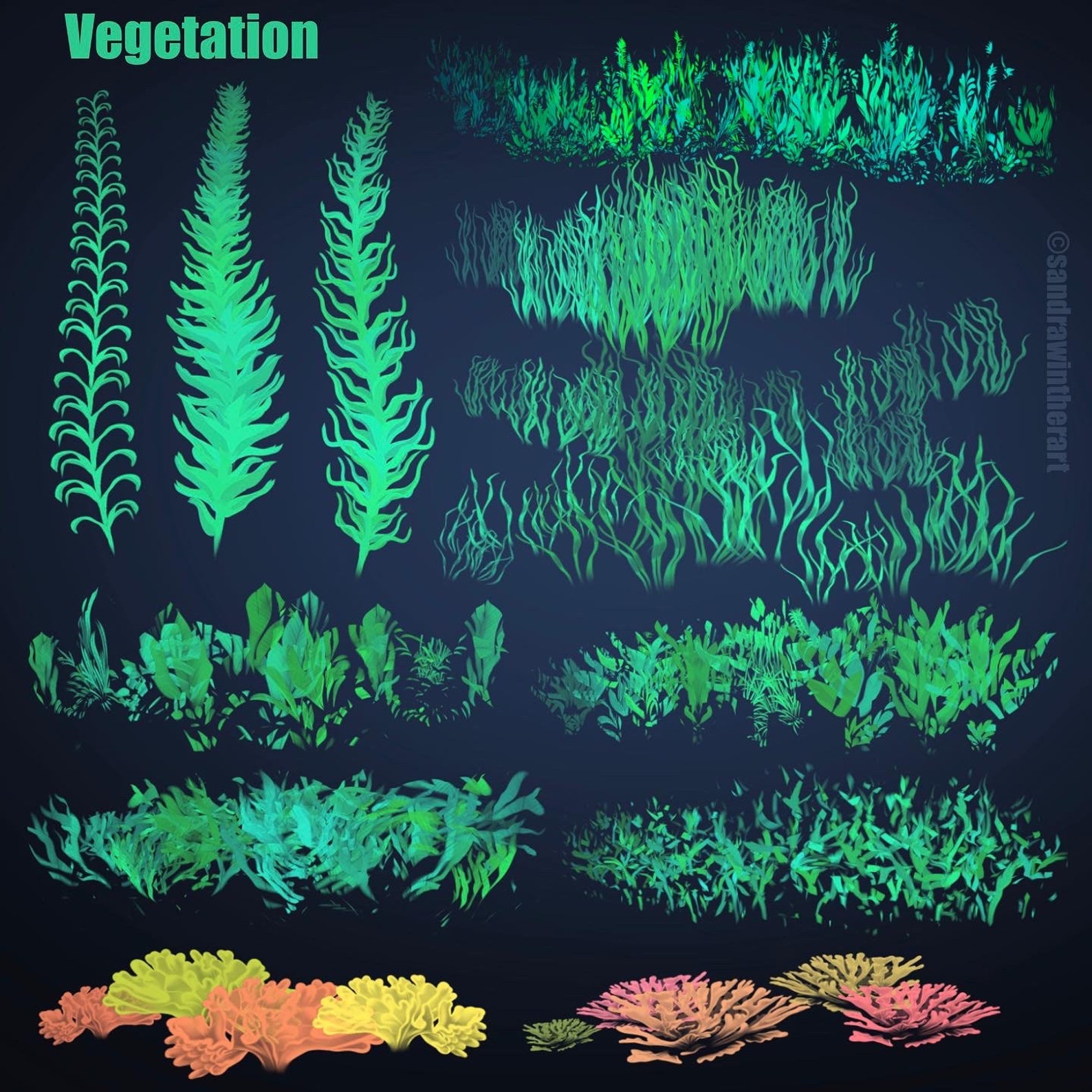 Under the Sea - Brushes for Procreate - Etsy