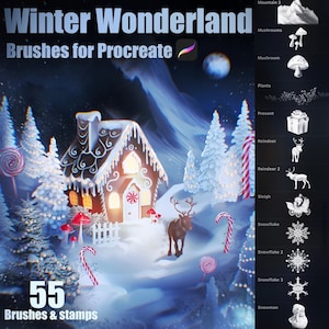 Winter Wonderland - Stamps for Procreate - Christmas Brushes