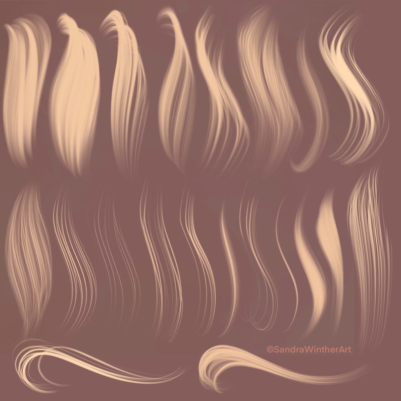 Hair Brushes for Procreate image 3