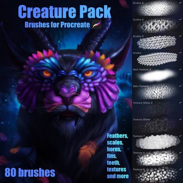 Creature Brushes and Stamps for Procreate