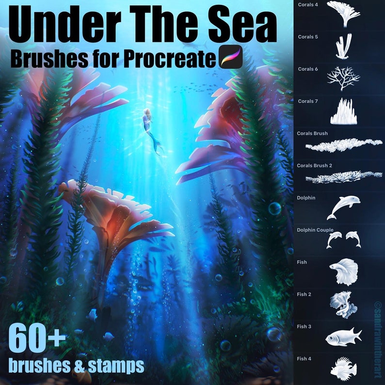 Under the Sea - Brushes for Procreate - Etsy