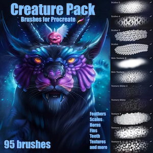 Creature Brushes and Stamps for Procreate
