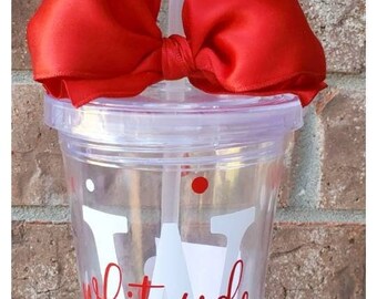 Personalized Acrylic Tumbler Cup with Lid , Custom Cup with Straw , Personalized Cup Gift , Monogram Cup with Name Initial , Pretty Cups