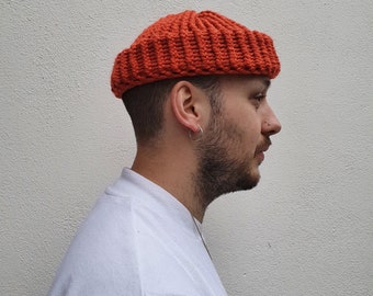 Burnt Orange Beanie - Etsy