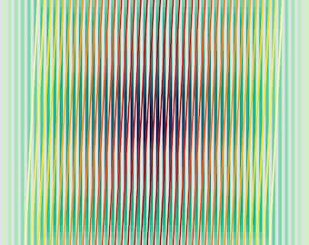 Original Op Art Print, Retro Mid-Century Modern Design, Geometric Abstract, Hardedge Moiré Design, Carlos Cruz Diez Style, Wall Art Poster