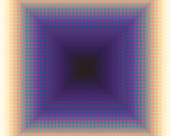 Op Art Giclée Print, Geometric Abstraction, Hand-Signed