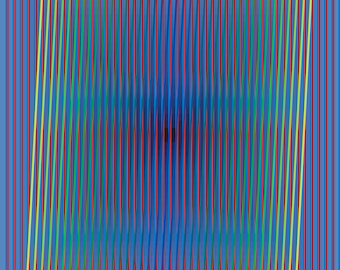 Op Art Print, Contemporary Fine Art, Geometric Abstract, Psychedelic Hardedge Moiré Design, Carlos Cruz Diez Style Wall Art Poster, Signed