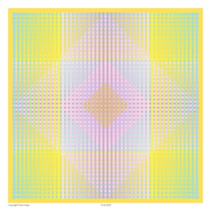 Artist Hand-Signed Op Art Giclée Fine Art Print, Hardedge Geometric Abstraction, Psychedelic Poster Wall Décor, Stanczak Anuszkiewicz Style