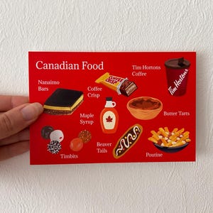 Carte postale d'aliments canadiens VERSION 2 ! - Prêt pour la post-traversée ! - Carte postale canadienne - Individuelle ou lot de 5