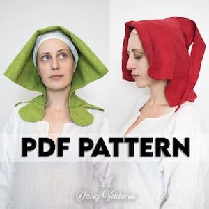 Medieval Open Hood PDF Pattern and Tutorial - Size XLARGE