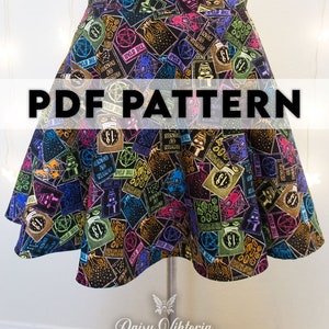 Adjustable Circle Skirt With Pockets - PDF Pattern and Sewing Tutorial
