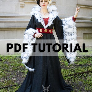 Houppelande - 15th Century Medieval Gown - PDF Tutorial - Pattern Drafting and Sewing