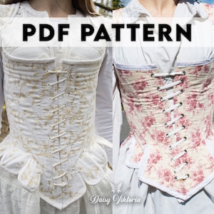 18th century Stays / Corset - PDF Pattern