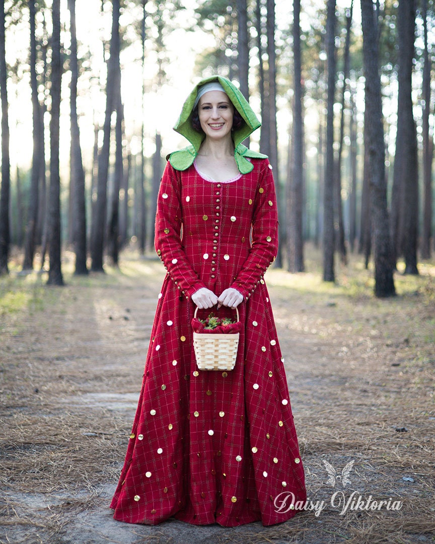 gothic fitted dress Vintage inspired Grey Long Linen Women's Modest Gothic Dress 3478 – Xiaolizi main image 0