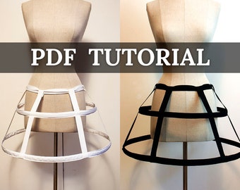 Mini (Short) Cage Crinoline, Hoop Skirt, Cage Skirt - PDF Tutorial