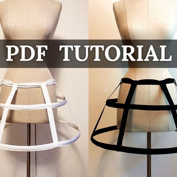 Mini (Short) Cage Crinoline, Hoop Skirt, Cage Skirt - PDF Tutorial