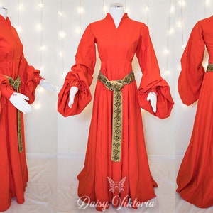 Medieval Fantasy Gown / Princess Buttercup's Red Dress PDF Pattern image 3