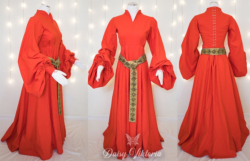 Medieval Fantasy Gown / Princess Buttercup's Red Dress PDF Pattern image 3