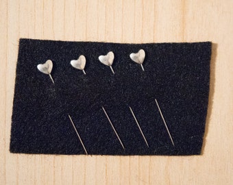 Medieval Veil or Dress Pins - Silver Hearts Design