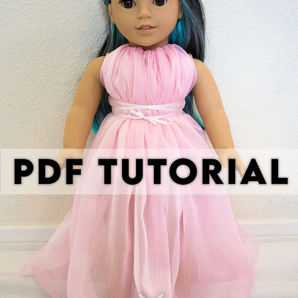 Chiffon Goddess Gown For 18" Doll - PDF Sewing Tutorial